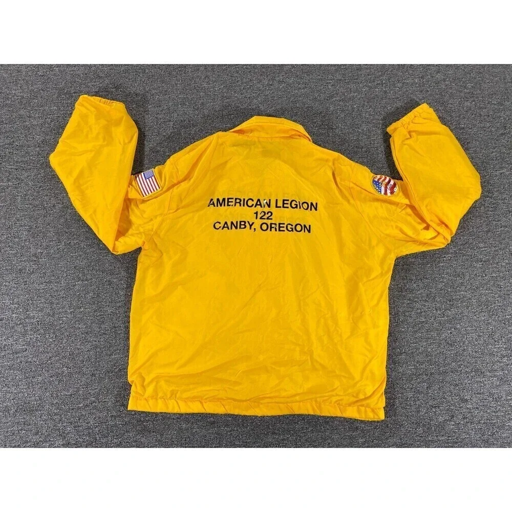 VINTAGE Birdie By Richard A. Leslie Jacket Yellow Button Up USA Made Mens Large